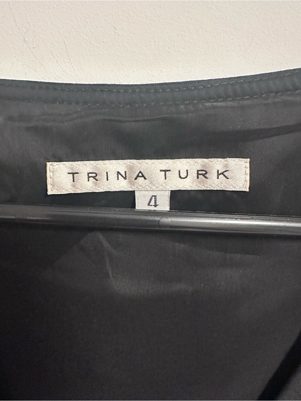 Trina Turk Black V-Neck Sheath Mini Dress - Picture 4 of 7